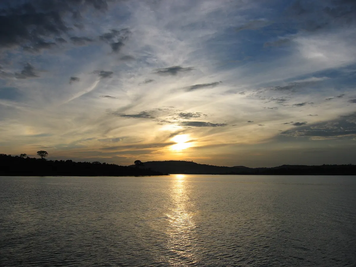 Sun setting over Lake Victoria