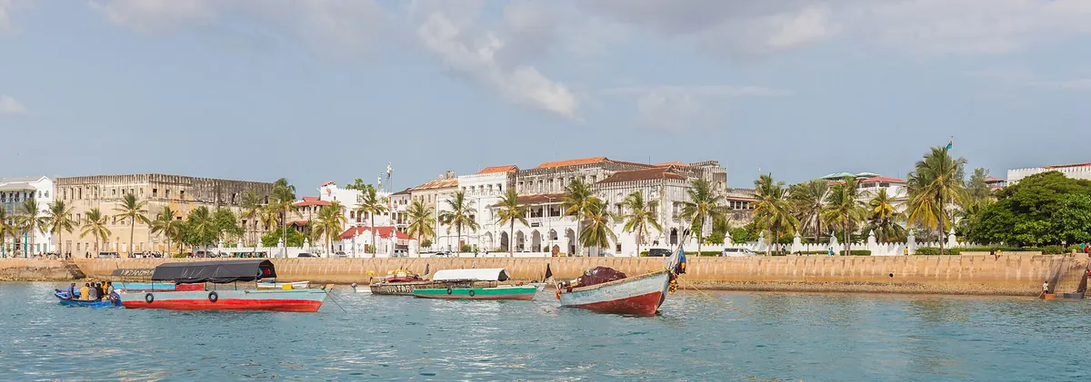 Boats in the harbour at Stone Town, Zanzibar